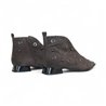 botin piel velour tacon 4 cm con ojetes metal