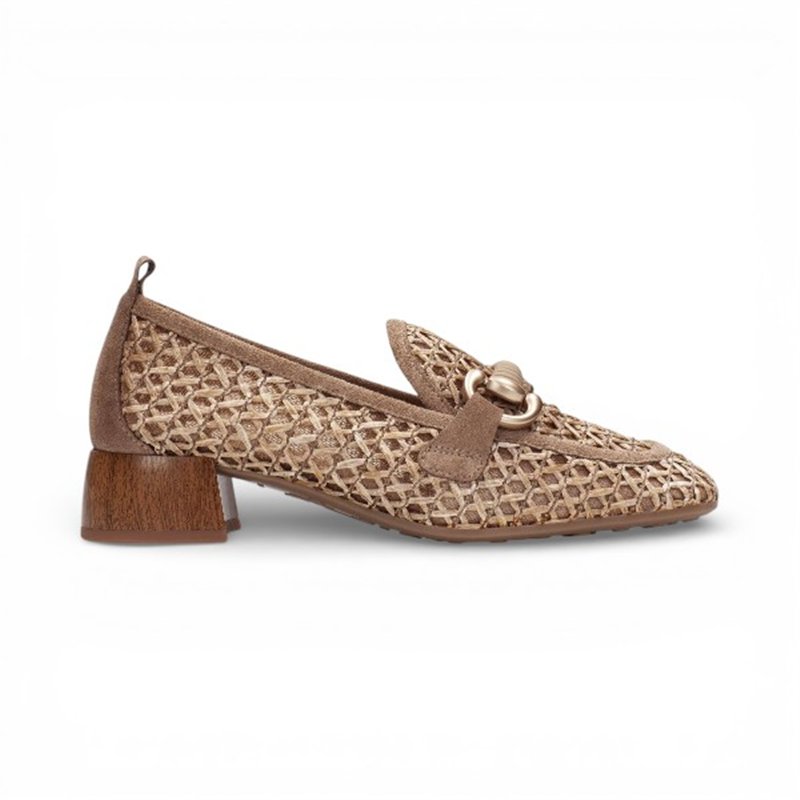 Hispanitas 264828 mocasin rafia cuero