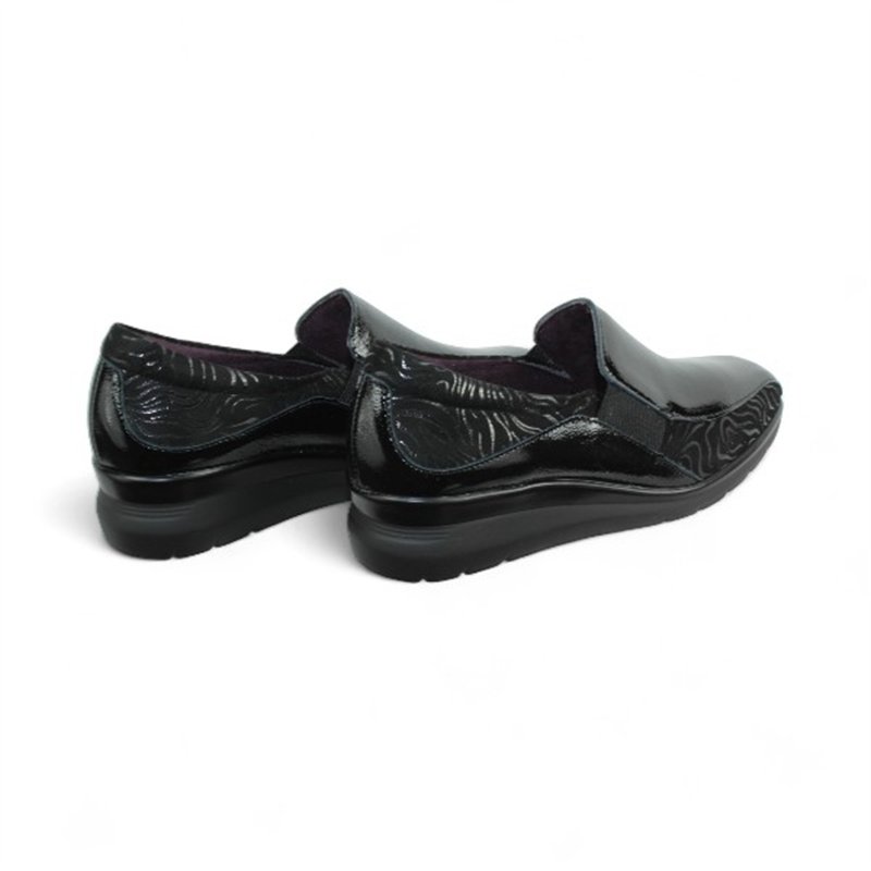 mocasin charol piso cuña goma