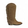 bota cowboy con flecos