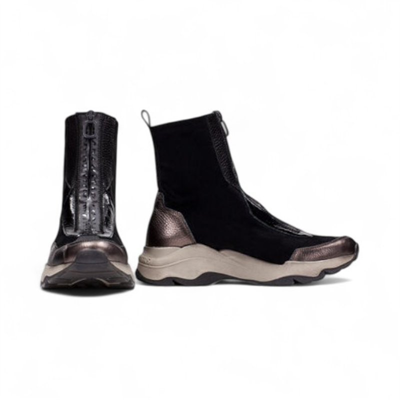 botin casual con cremallera frontal en strech linea kansas