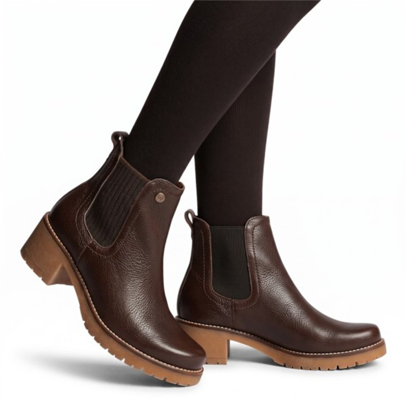 Pitillos botin chelsea marron
