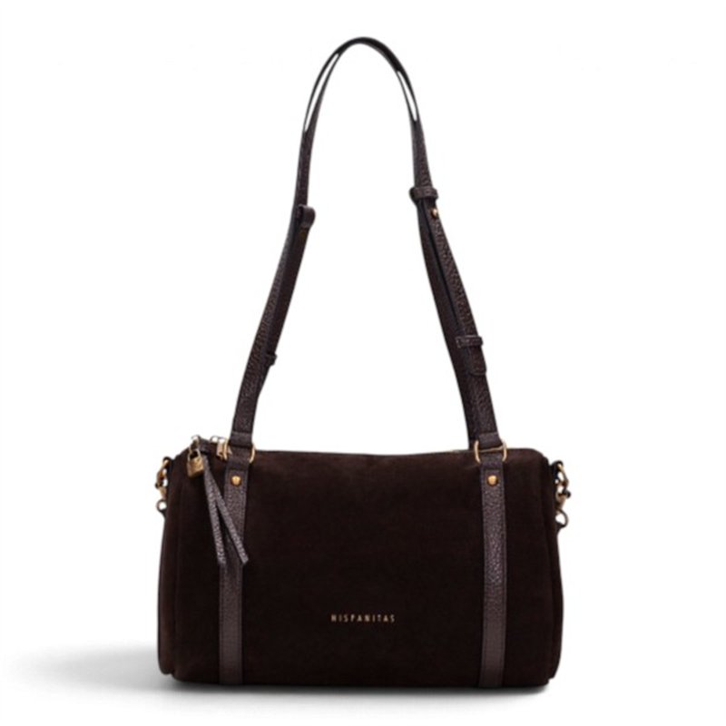 Hispanitas bolso tipo bowling marron