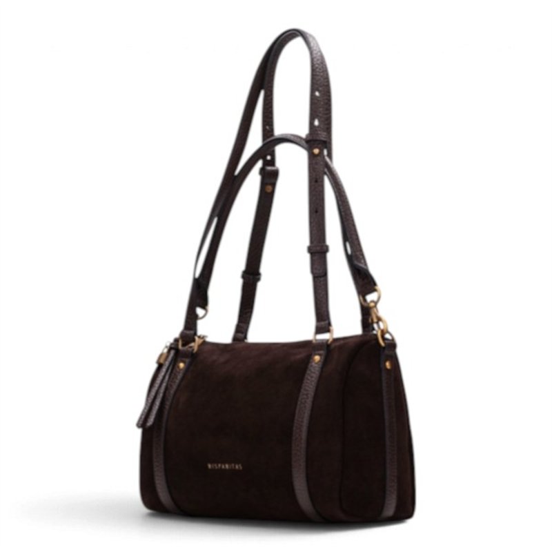 Hispanitas bolso tipo bowling marron