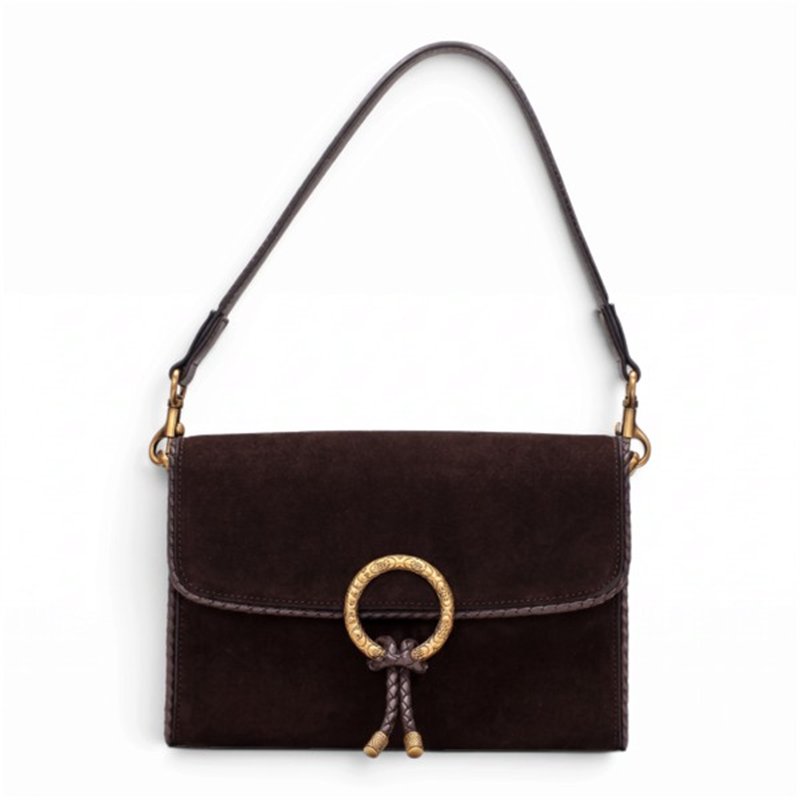 Hispanitas bolso de hombre marron