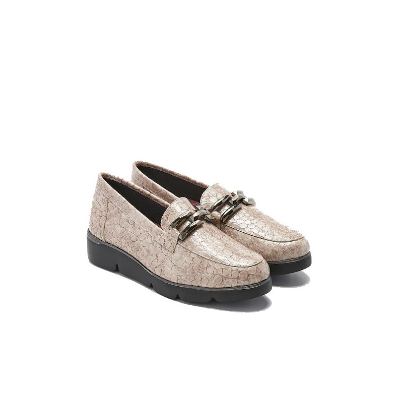 24hrs Mocasin Charol Coco Beige