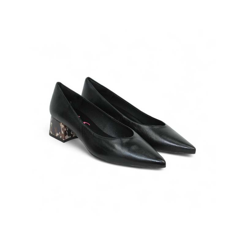 salon tacon 5 cm con tacon forrado fantasia con piso goma patin flexible
