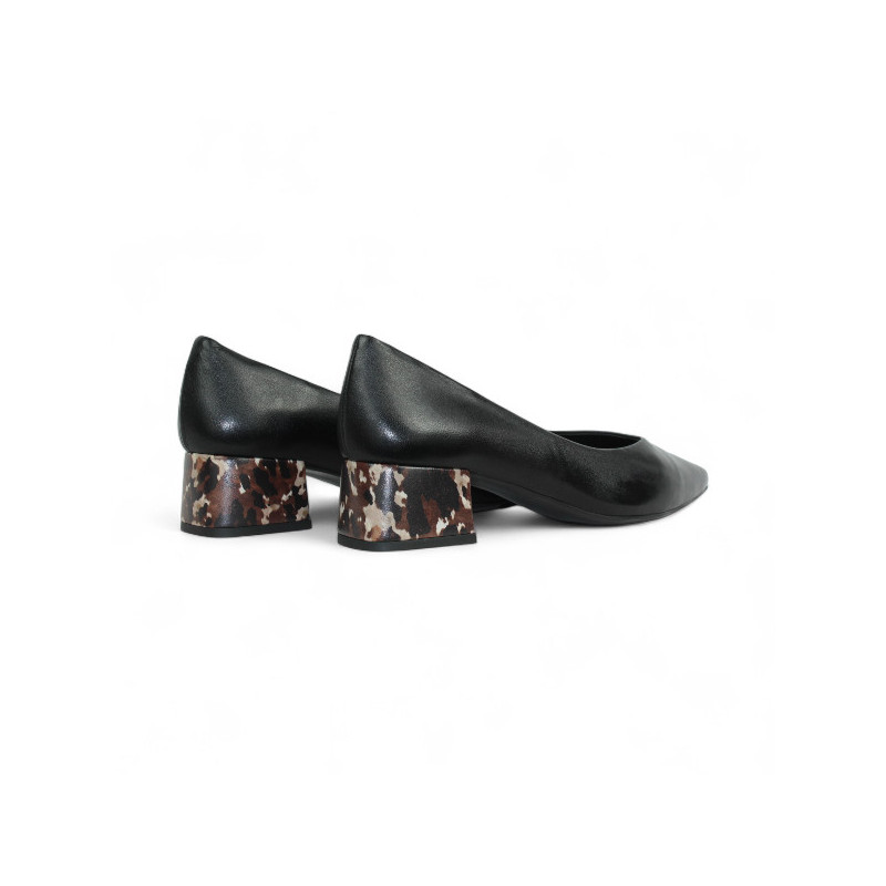salon tacon 5 cm con tacon forrado fantasia con piso goma patin flexible