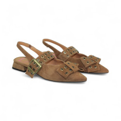 salon con tacon 3 cm abierto talon con lazo y pulsera