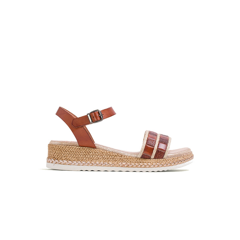 SANDALIA PORRONE CON CUÑA LINEA HELENA
