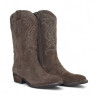 bota cowboy piel velour