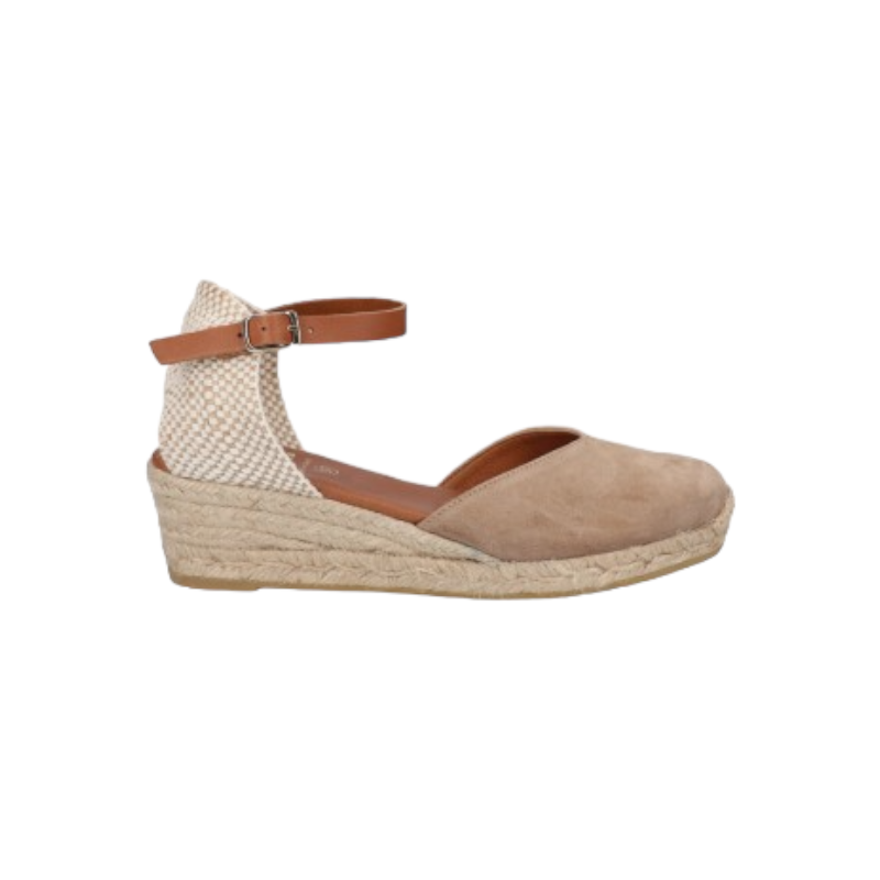 alpargata cuña yute e cuerdas con pulsera fabricada en españa