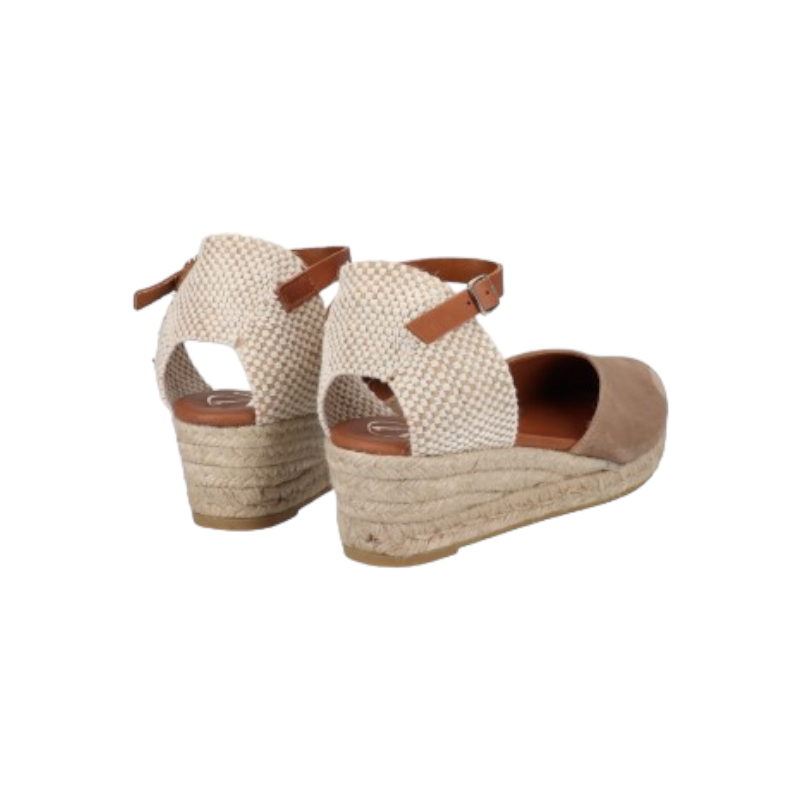 alpargata cuña yute e cuerdas con pulsera fabricada en españa