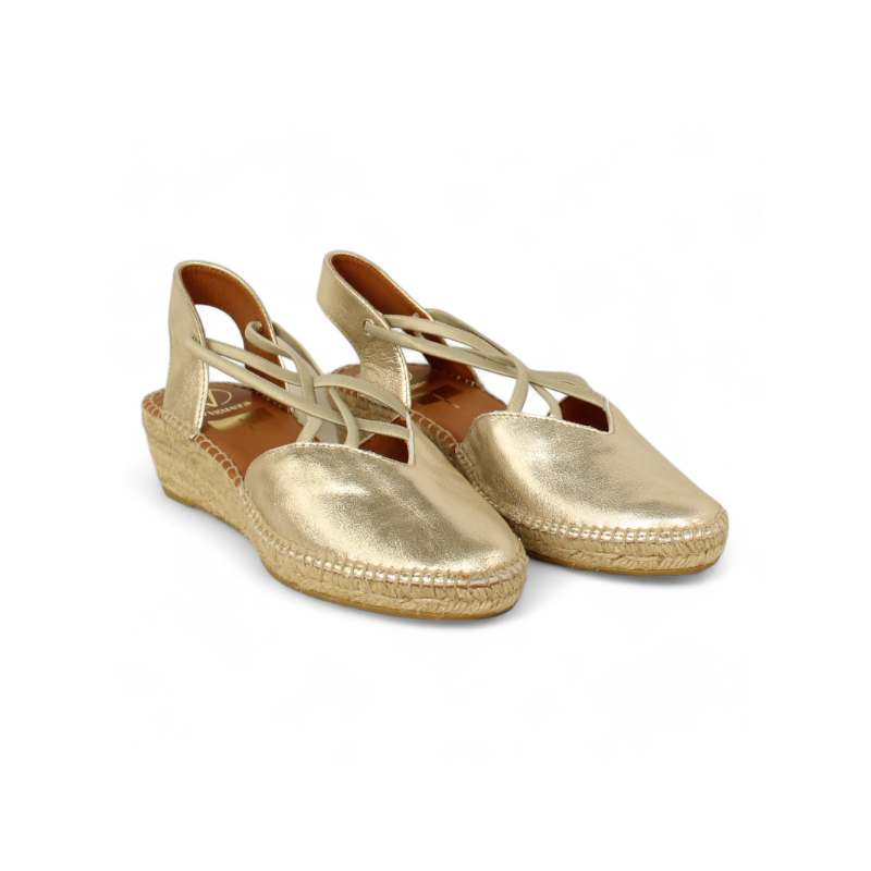 alpargata cuña yute con elasticos fabricada en españa