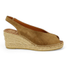 alpargata abierta puntera y talon cuña yute 5 cuerdas fabricada en españa