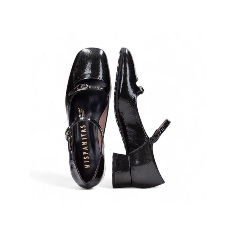 bailarina hebilla tacon 3 cm piel charol linea oporto