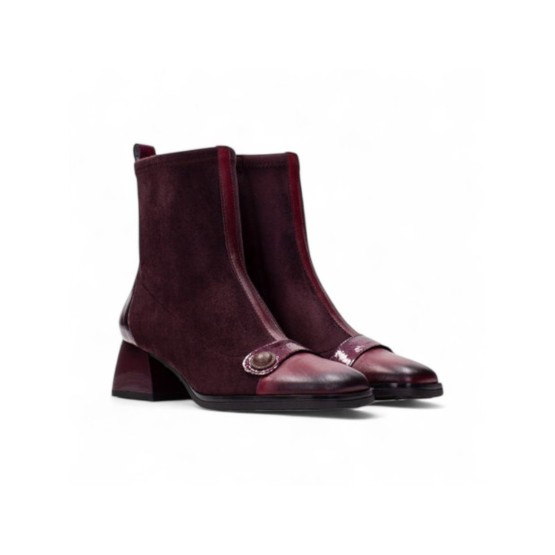 botin combinado strech con punta cuadrada linea marsella