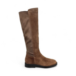 bota piel combinada licra