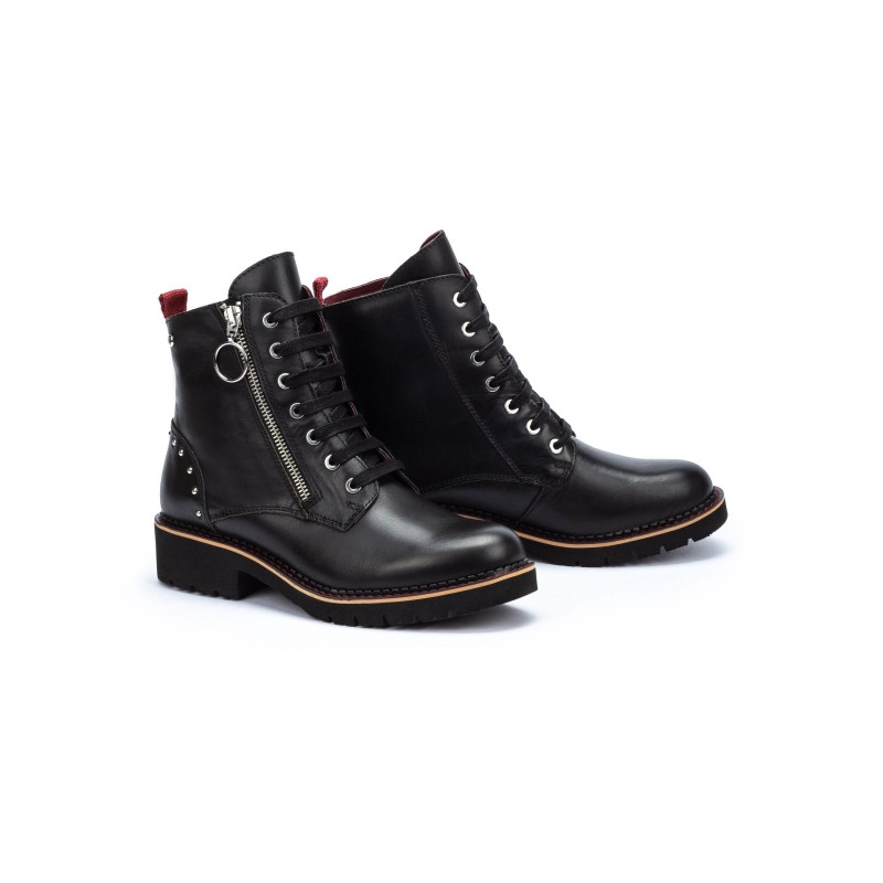 botin con cordon y cremallera lateral con suela antideslizante plantilla acolchada
