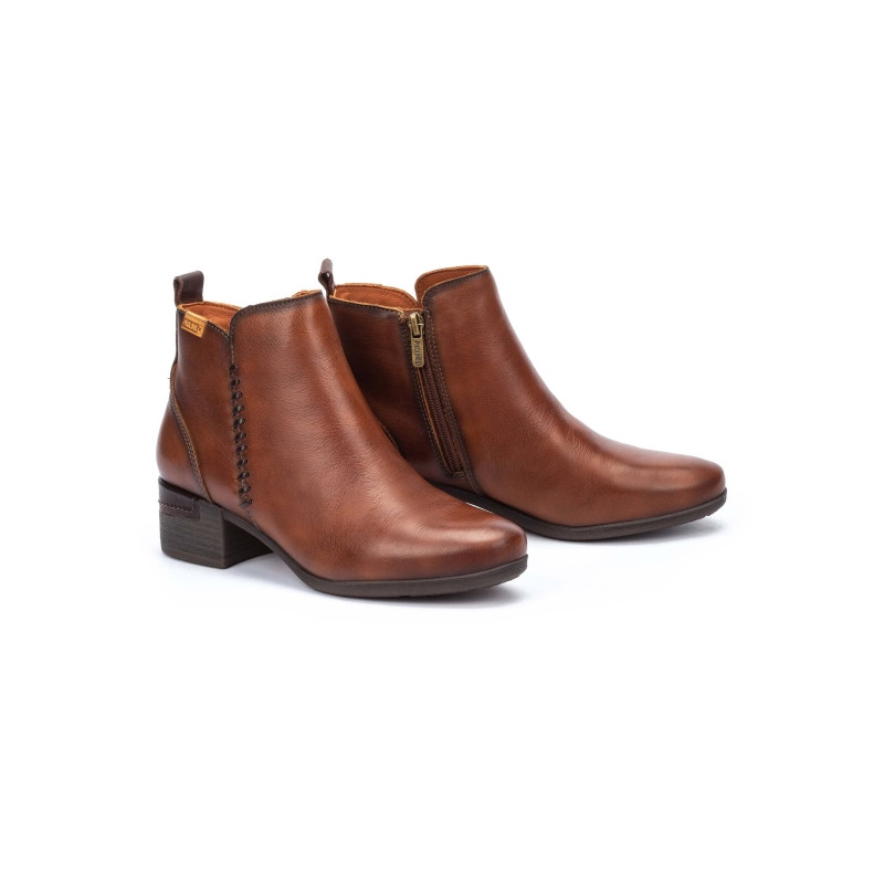 botin piel con tacon 4cm y plantilla acolchada linea malaga