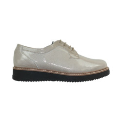 zapato cordon piso goma piel charol