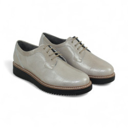 zapato cordon piso goma piel charol