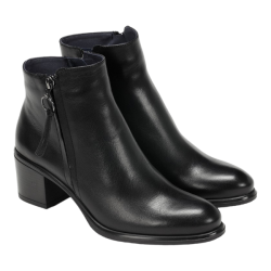 botin piel tacon 5cm con cremallera exterior modelo lexi fabricado en españa