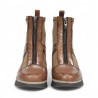 botin casual cuña pìeles combinadas con cremallera central