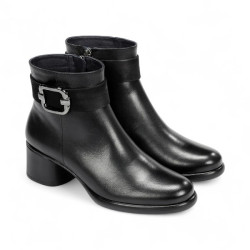 botin tacon 4 con hebilla lateral en la caña