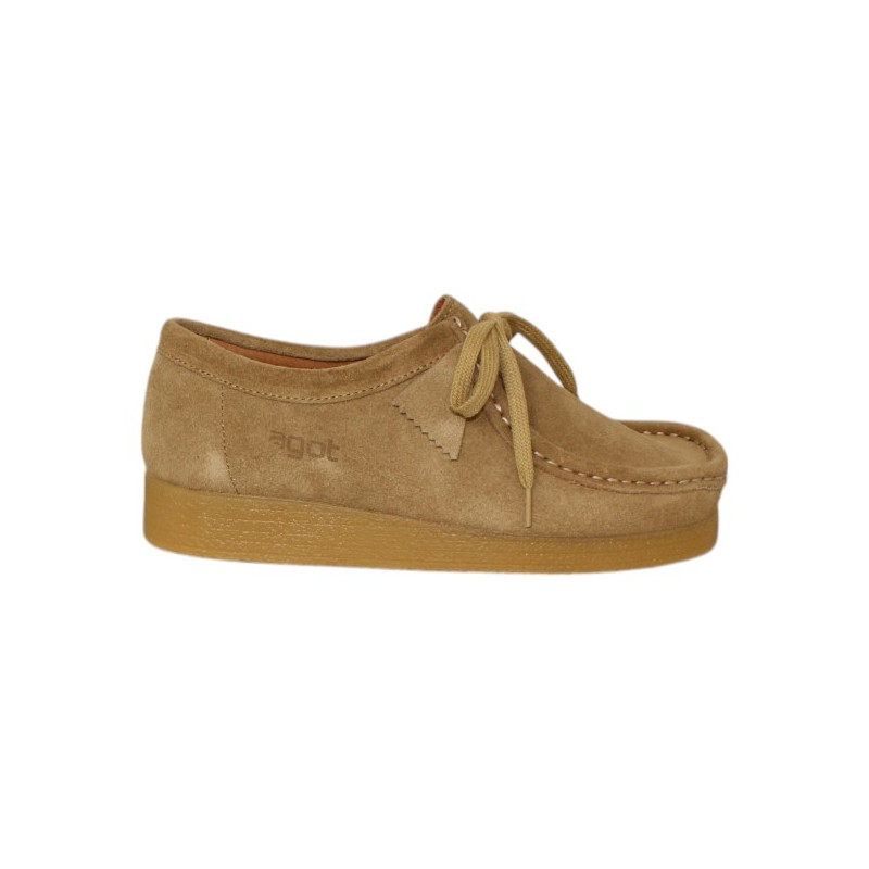 zapato tipo walabee piel velour modelo bee