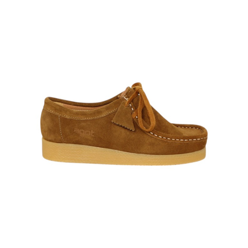 zapato tipo walabee piel velour modelo bee