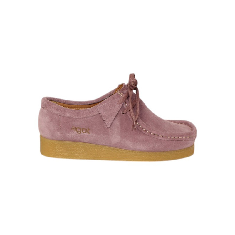 zapato tipo walabee piel velour modelo bee