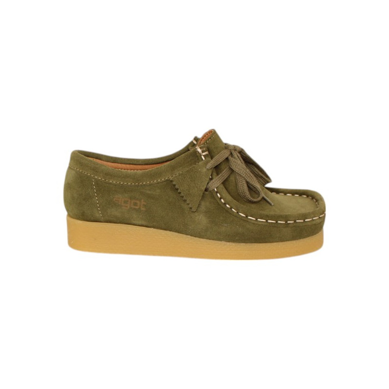 zapato tipo walabee piel velour modelo bee