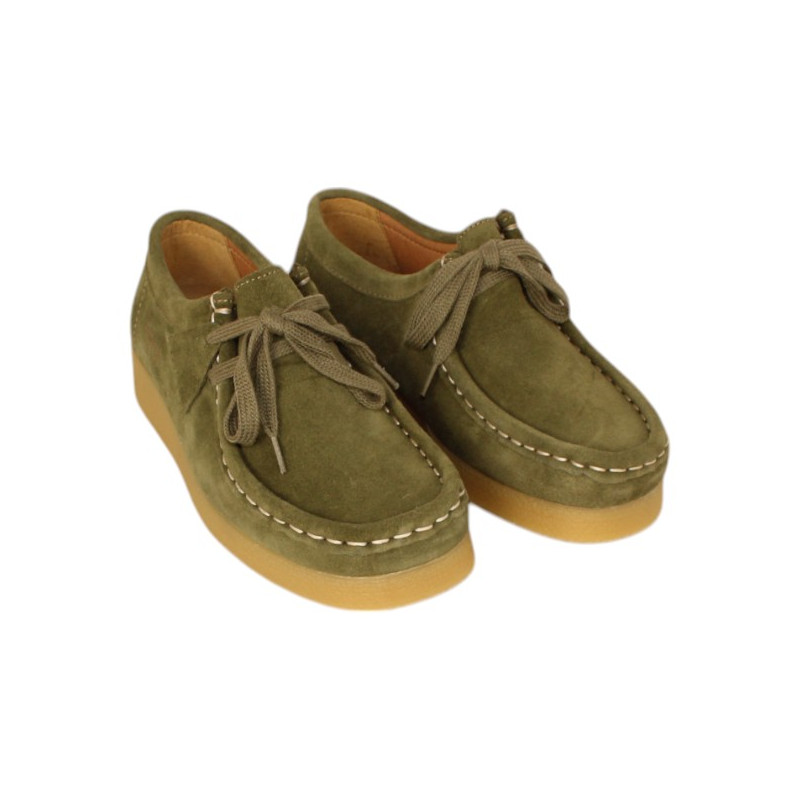 zapato tipo walabee piel velour modelo bee