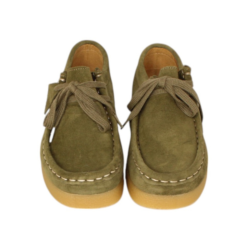 zapato tipo walabee piel velour modelo bee