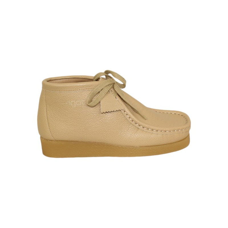botin tipo walabee piel velour fabricado en españa
