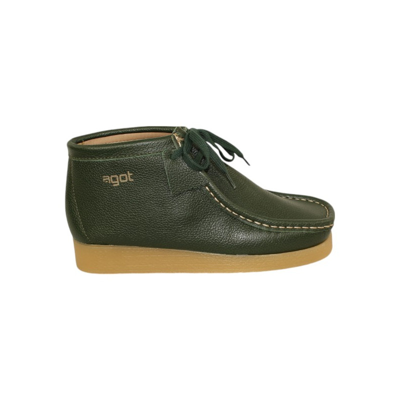 botin tipo walabee piel velour fabricado en españa
