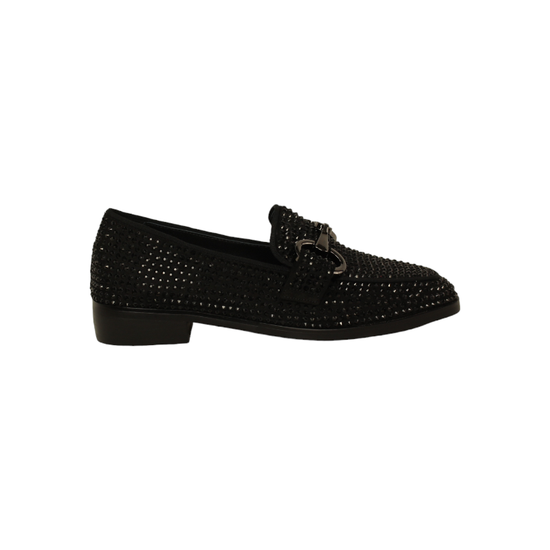 mocasin banda estribo con incrustacion cristales