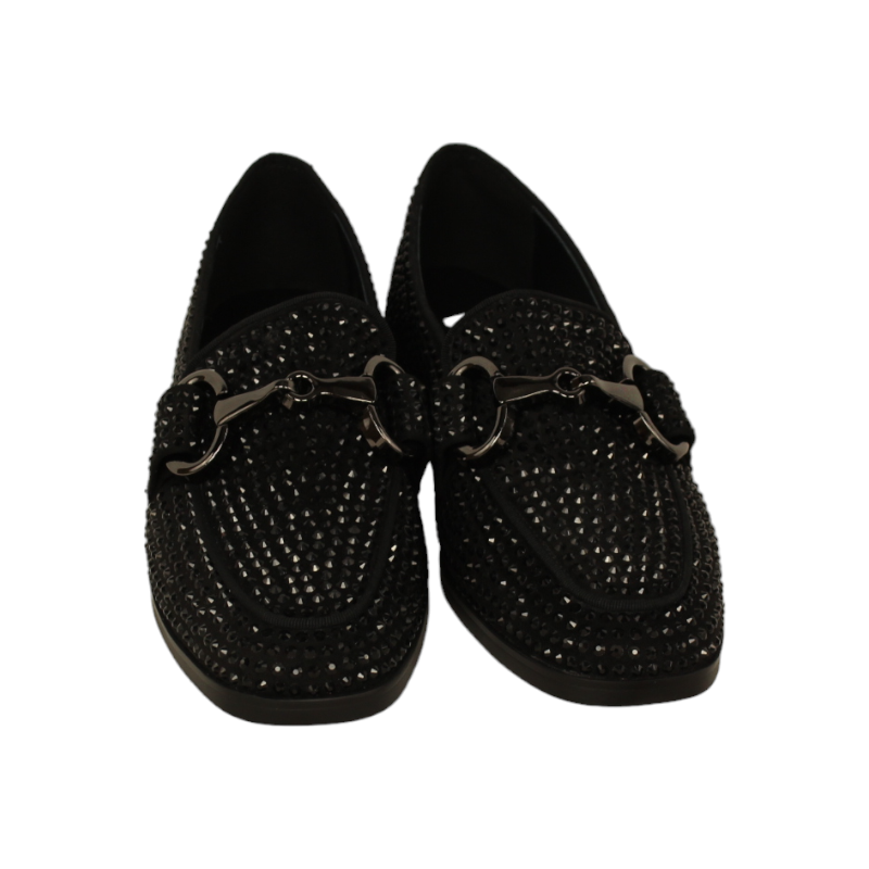 mocasin banda estribo con incrustacion cristales