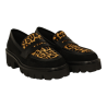 mocasin piso extraligth con copete piel print leo