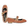 zapato mercedes terciopelo con tacon cromado