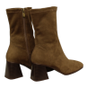 botin con punta cuadrada tacon 5 cm en licra
