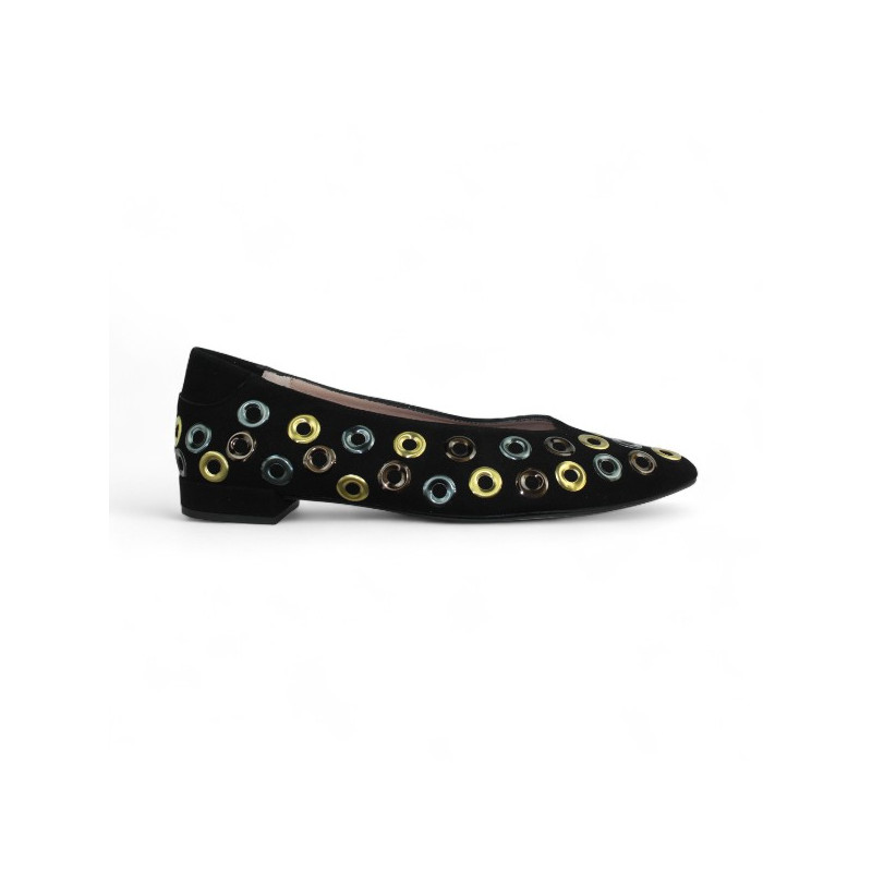 bailarina con tacon  2 cm con incrustaciones multi modelo zuleima