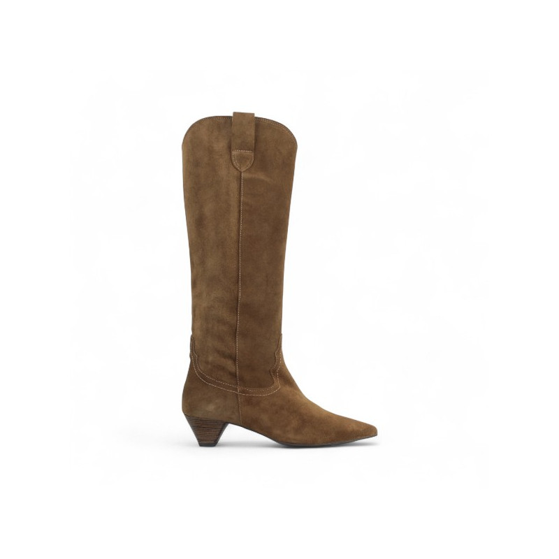bota cowboy con tacon geometricro modelo lupita