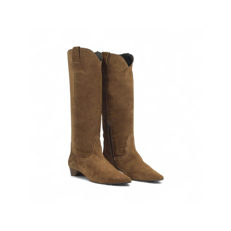 bota cowboy con tacon geometricro modelo lupita