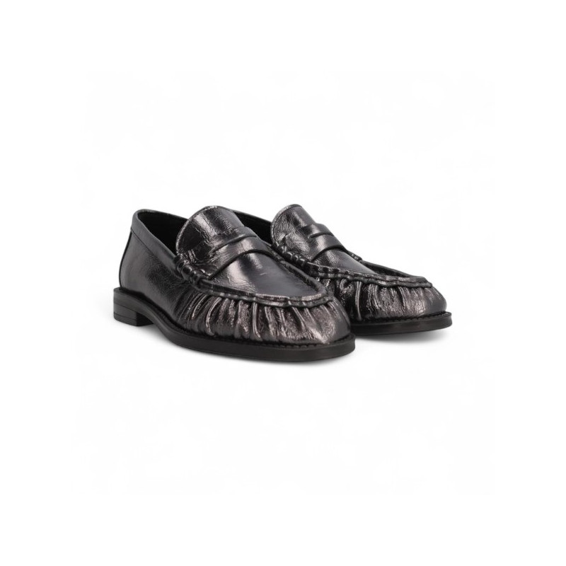 mocasin piel metalizada linea oxford