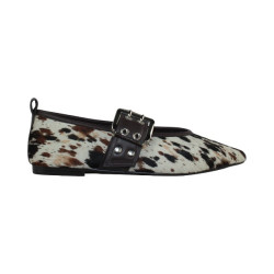 bailarina pulsera piel print vaca modelo teya