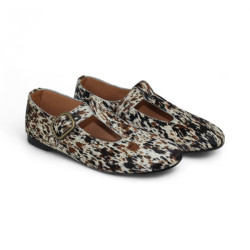 zapato pulsera horma sesgada piel print