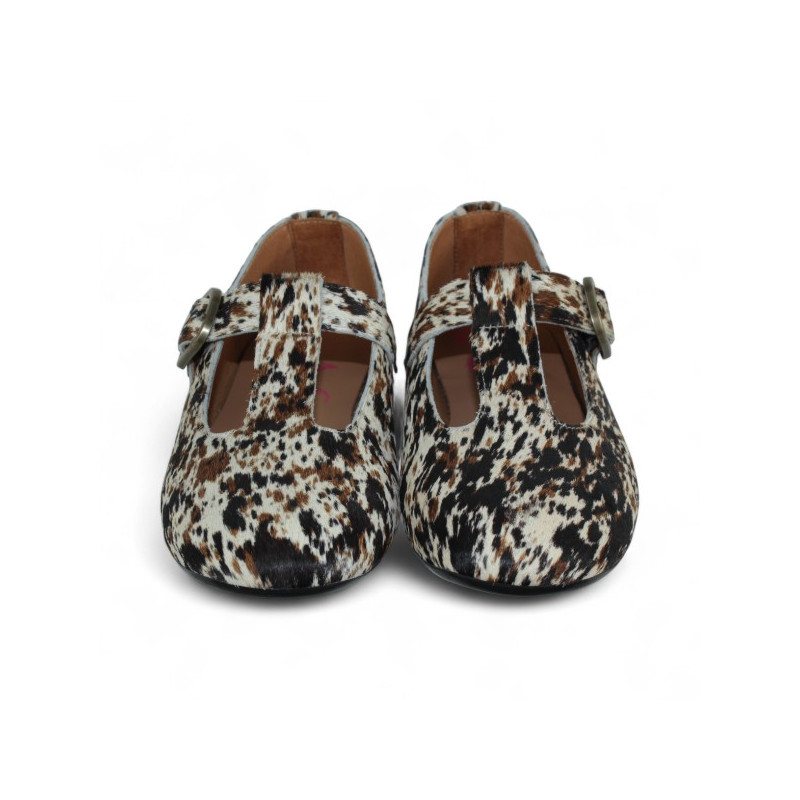 zapato pulsera horma sesgada piel print