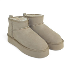 botin forrado pelo piel tratada con impermeabilizante y piso doble